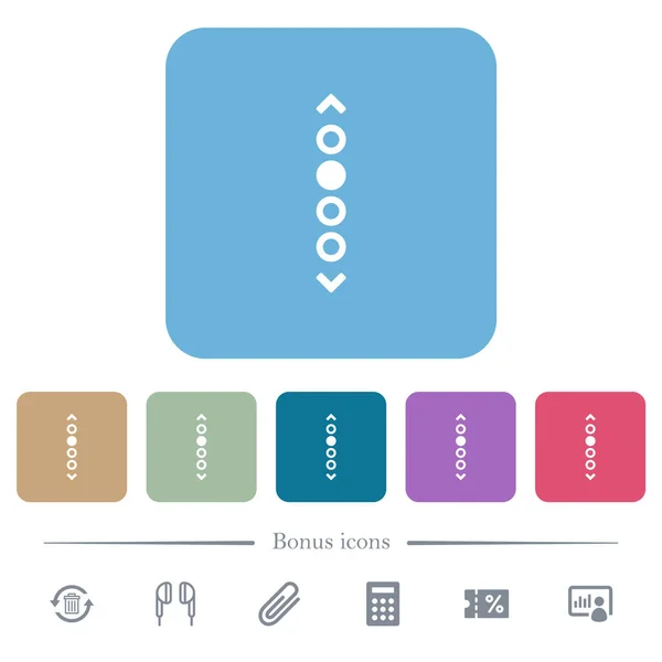 Página Vertical Navegación Iconos Planos Blancos Sobre Fondos Cuadrados Redondeados — Archivo Imágenes Vectoriales