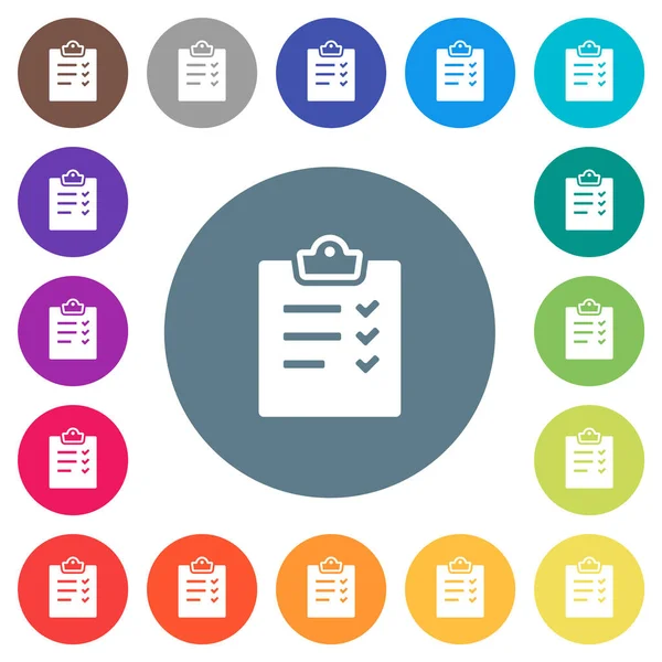 Görev listesi yuvarlak renk arkaplanındaki düz beyaz simgeleri değiştirin. 17 arkaplan renk varyasyonu dahil.