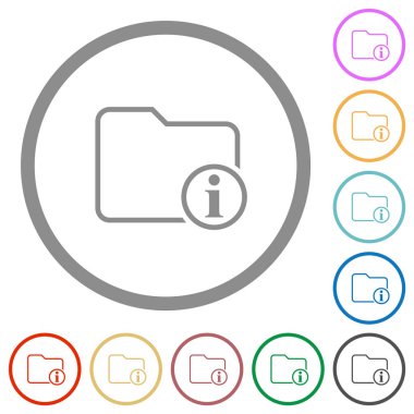 Dizin bilgisi ana hatları düz renk simgeleri beyaz arkaplan üzerinde yuvarlak ana hatlar