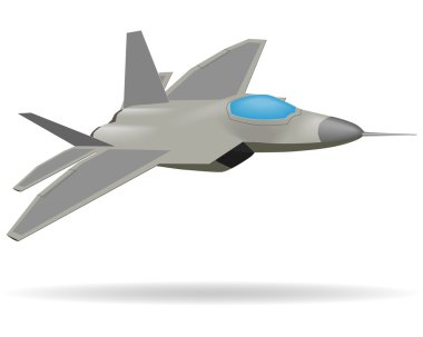 F22 with shadow clipart