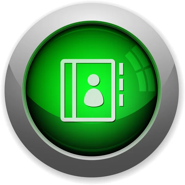 Botón contactos verdes — Archivo Imágenes Vectoriales