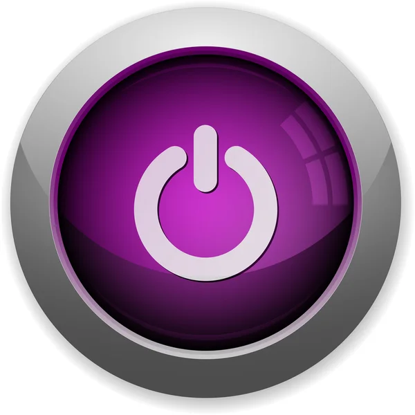 Purple power off knappen — Stock vektor