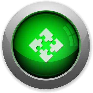 Green modules button clipart
