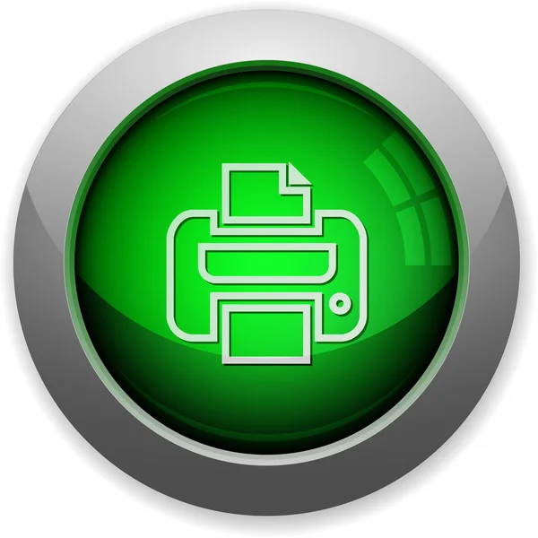 Зелену кнопку друку — стоковий вектор