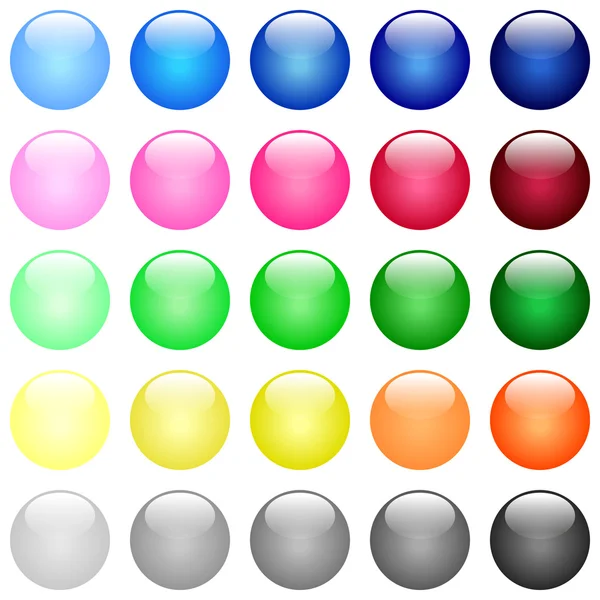 Boutons de couleur brillant — Image vectorielle
