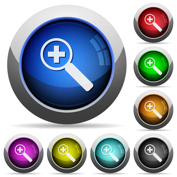 Chrome zoom in button vector — Stock Vector © JoeArt #6365348