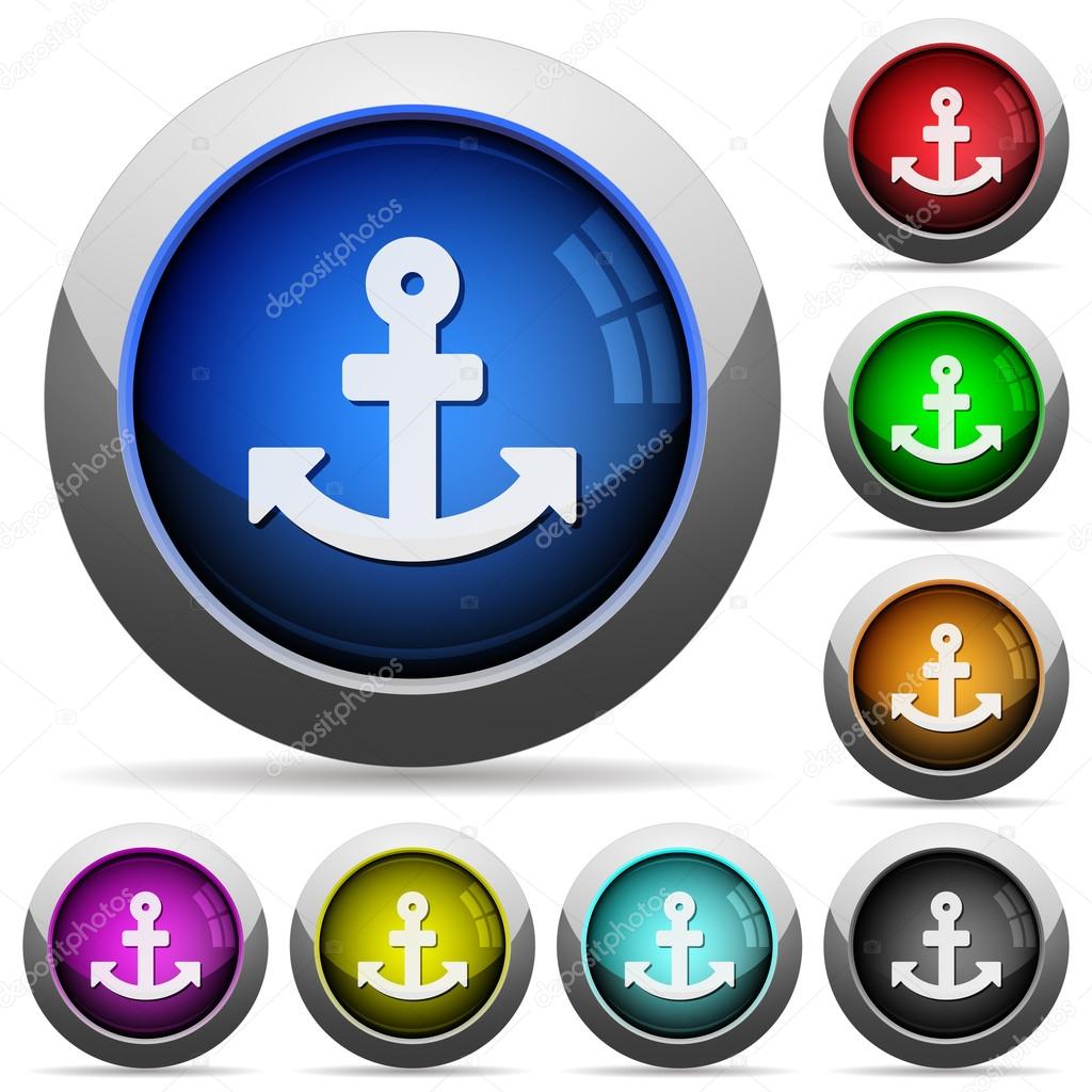 Anchor button set Stock Illustration by ©renegadehomie 87952354