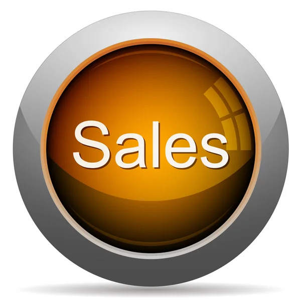 Orange sales concept button — Stock Vector