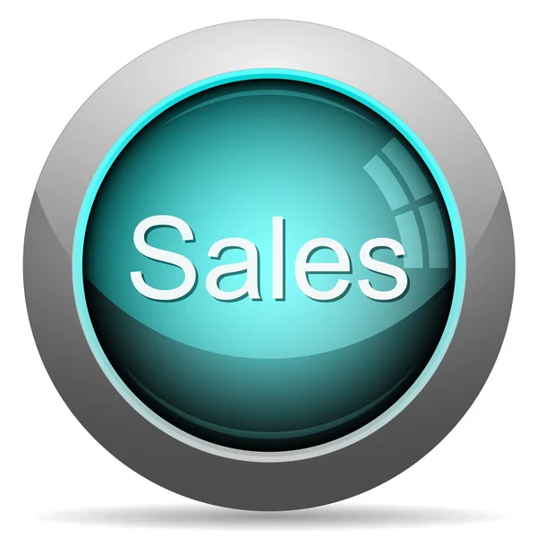 Cyan sales concept button — Stock Vector