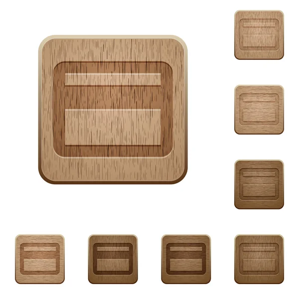 Boutons en bois carte de crédit — Image vectorielle