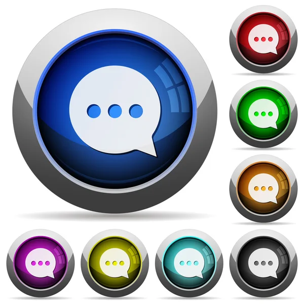 Working chat button set — Stock Vector