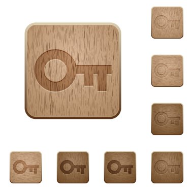 Eski anahtar ahşap düğmeleri