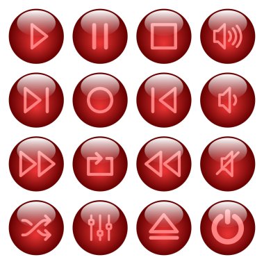 Media player buttons clipart