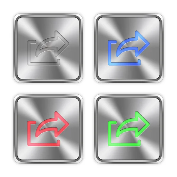 Color export steel buttons — Stockový vektor