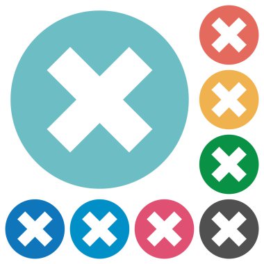 Düz iptal simgeleri