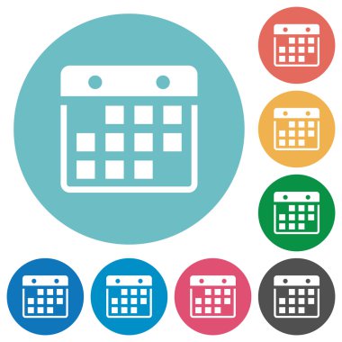 Takvim ikonlar asılı düz