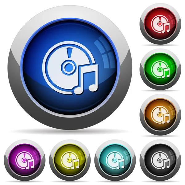 Audio Cd knop set — Stockvector