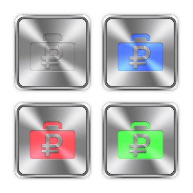 Renk Rublesi çanta çelik düğmeleri