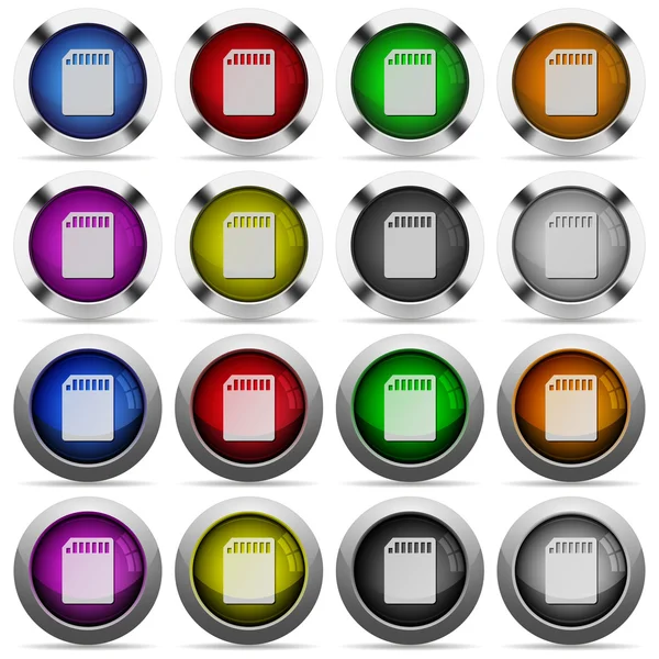 Jeu de boutons de carte mémoire — Image vectorielle