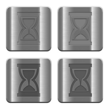 Metal kum saati düğme