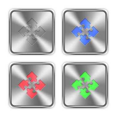 Color modules steel buttons clipart