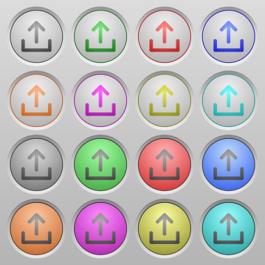 Plastik batırıldı düğmeleri upload