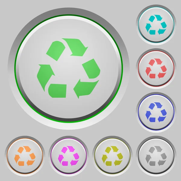 Recycling push buttons — Stock Vector