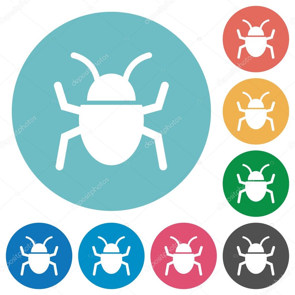 Flat bug icons