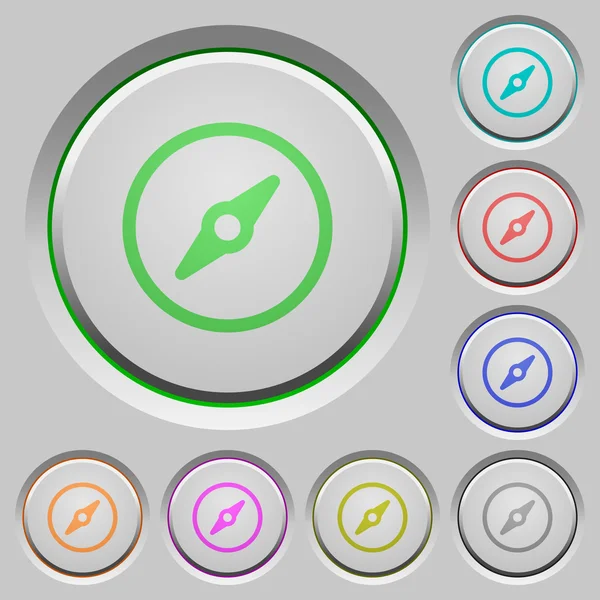 Compass push buttons — Stock Vector