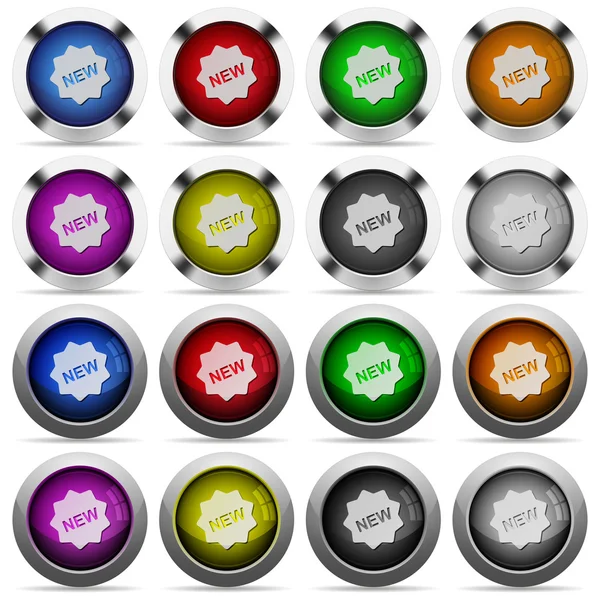 Nouveau jeu de boutons de badge — Image vectorielle