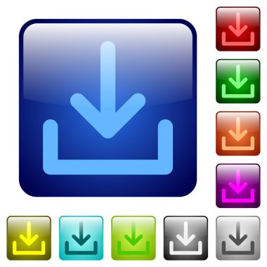 Renk download kare düğmeleri