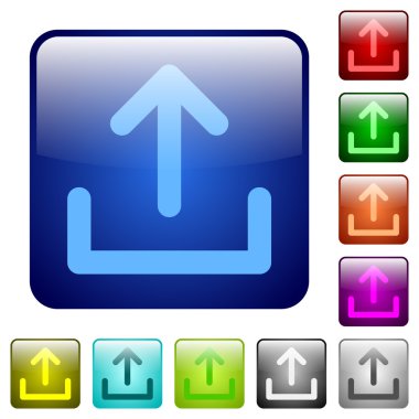 Renk yükleme kare düğmeleri