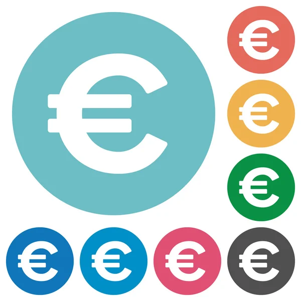 平的欧元标志图标 — 图库矢量图片