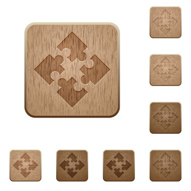 Modules wooden buttons clipart