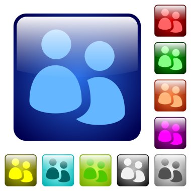 Renk kullanıcı grubu kare düğmeleri