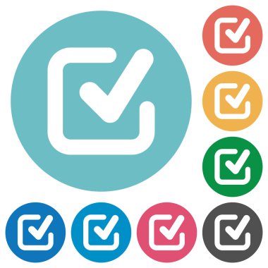 Düz onay işareti simgeleri