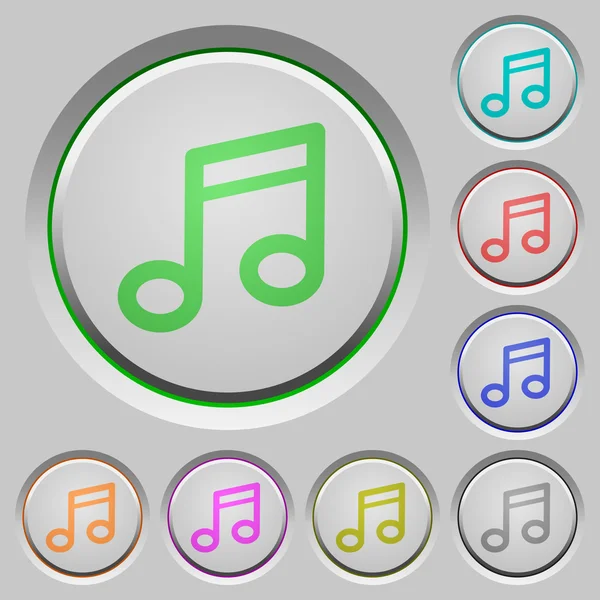 Botones de música — Vector de stock