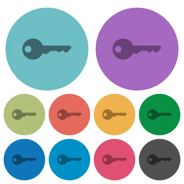 Clé de couleur icônes plates — Image vectorielle
