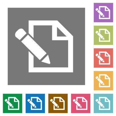 Düzenle kare düz simgeler