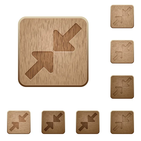 Redimensionner les petits boutons en bois — Image vectorielle