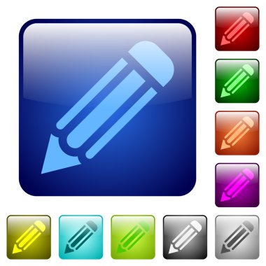 Renk kalem kare düğmeleri