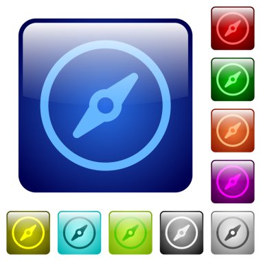 Renk pusula kare düğmeleri