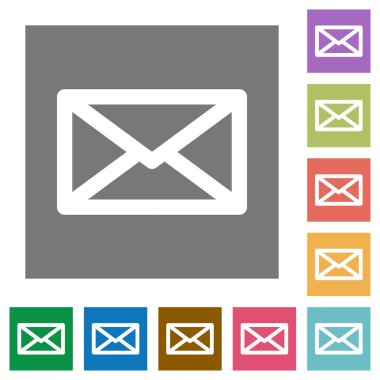 Mesaj kare düz simgeler