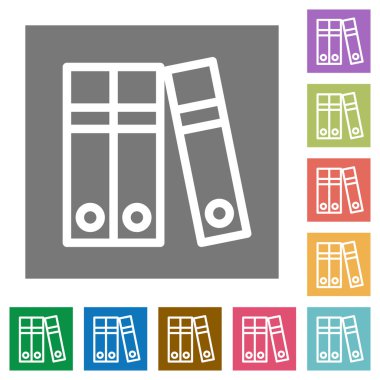 Belge klasörleri kare düz simgeler