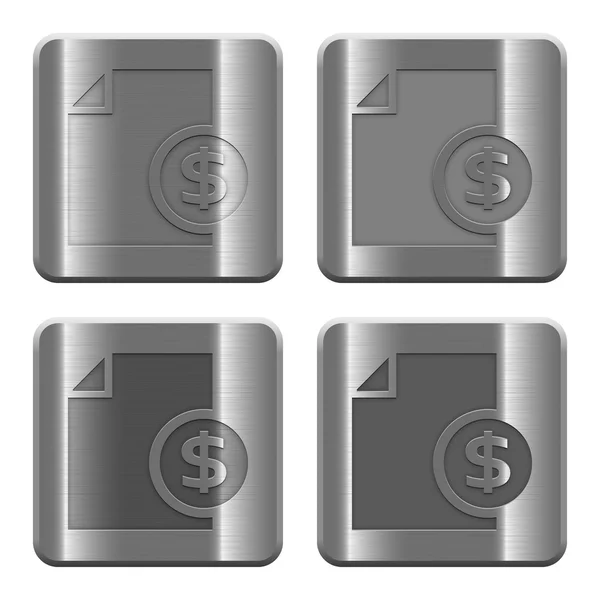 Metal money report buttons — Stock Vector