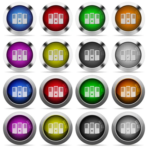 Server hosting button set — Stock Vector