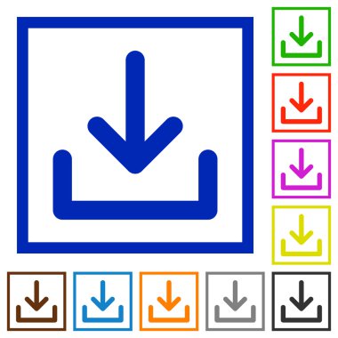 Çerçeveli düz simgeler İndir