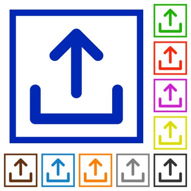 Çerçeveli düz simgeler yükleme