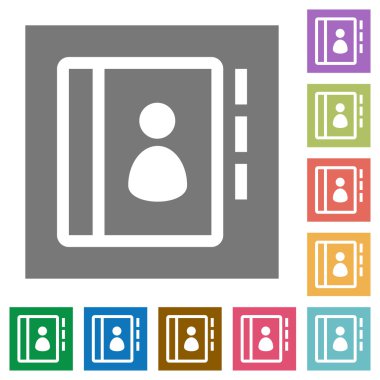 Kişiler düz simgeler kare