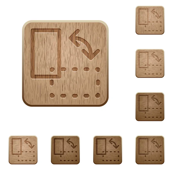 Éléments rotatifs boutons en bois — Image vectorielle